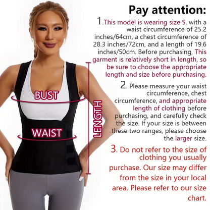 🌸 Women's Sweat Compression Shapewear Vest – Tummy Control & Sculpting Fit 🏃‍➡️🏋️‍♀️
